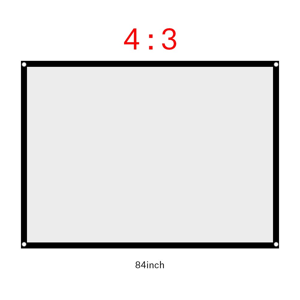 Easy Installation Projection Screen, Foldable 84 Inches Matte Screen for Home Cinema and Outdoor Use, Foldable Curtain Projector Screen by Foldable Screen Co.