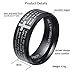 ALEXTINA 8MM Men's Stainless Steel Bible Verse Christian Lord's Prayer Cross Ring Wedding Bands Spinner Ring Laser Engraved