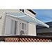 ALEKO AW12X10BWSTR03 Retractable Patio Awning 12 x 10 Feet Blue and White Striped