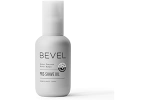 Bevel Pre Shave Oil for Men with Castor Oil, Olive Oil and Tea Tree Oil, Helps Soften Hair and Protect Skin from Irritation and Razor Burn, 2 Fl Oz