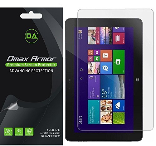 Dmax Armor [3-Pack] for Dell Venue 11 Pro Anti-Glare & Anti-Fingerprint Screen Protector - Lifetime Replacements Warranty- Retail Packaging