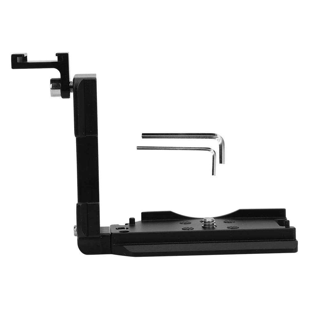 L Plate & Vertical Shooting Bracket for RP Mirrorless Camera Aluminium Alloy Quick Release L Plate Hand Grip Bracket with Hot Shoe Mount
