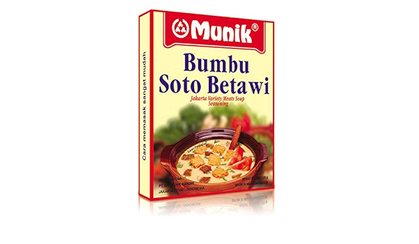 Amazon Com Rt Munik Bumbu Soto Betawi 125g Soto Betawi Is A Curry Like Soup Originated From Jakarta Indonesia Grocery Gourmet Food