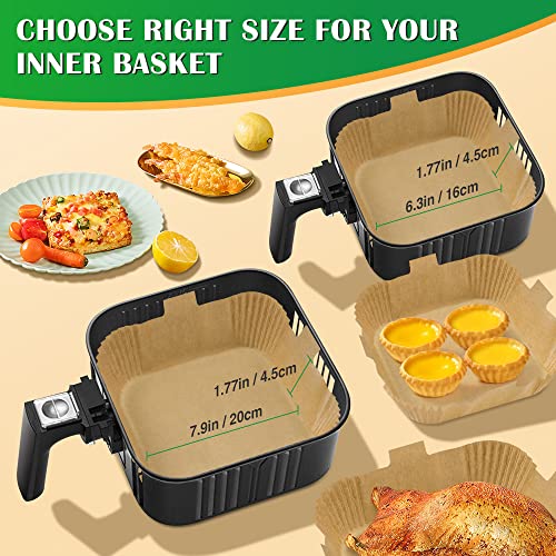 MOSFiATA Air Fryer Disposable Paper Liner Square NonStick Parchment