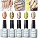 FairyGlo Well-Picked 5 Colour Combo Glitter Gel Nail Polish UV LED Soak Off Shimmer Manicure Stareter Kit Mirror Finish Gorgeous Pro Nail Art Collection Gift Set 10ml 001