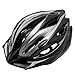 Happyjoy Cycle Bike Helmet Vented Design Lightweight 58 - 61cm Head Circumference with Detachable Visor- Sliver