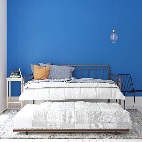 DHP Winston Metal Trundle, Full Size Sofa Bed Frame, Bronze Daybeds