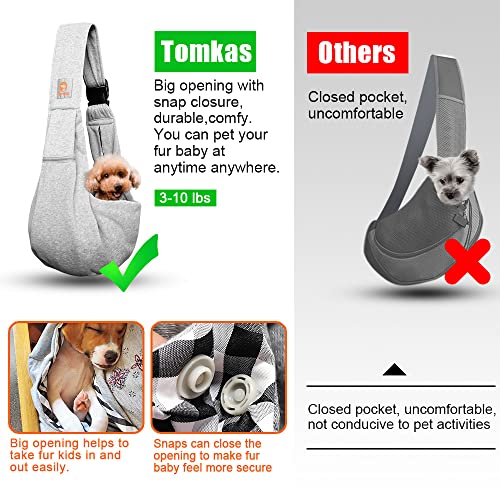 TOMKAS Dog Sling Carrier for Small Dogs pet slings with extra pocket