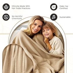 Blanket Queen Size | Cotton Waffle Weave Blanket