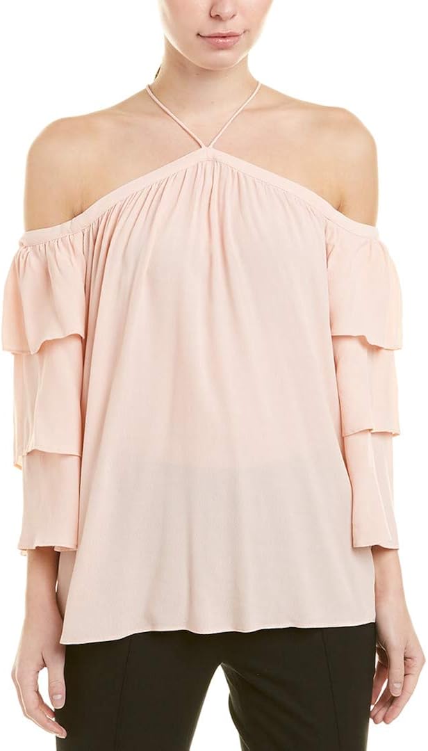 cold shoulder halter top