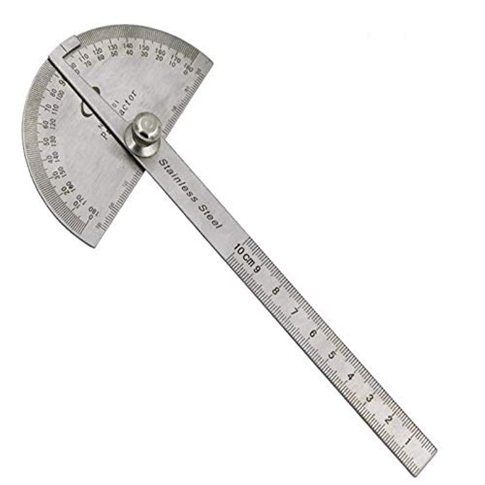 ECOSWAY Stainless Steel 10cm Measurement 0180 Degree Angle Semicircle