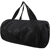 NGIL Medium Glitter Cheers Sports Gym Duffel Bag(Glitter-Black)
