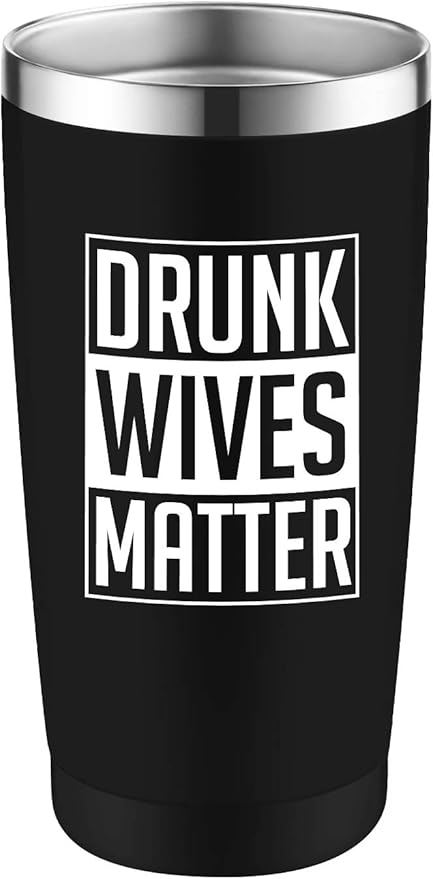 Amazon 妻への誕生日プレゼント 面白いワインタンブラー Drunk Wives Matter 女性へのギフト 彼女 お母さん 親友へのプレミアム誕生日ギフト 夫から妻へのユニークなプレゼントに オンス Jackmen タンブラーグラス