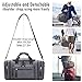 Toupons Canvas Duffel Bag Small Carry-on Bag Overnight Bag Weekender Bag for Men (Grey)