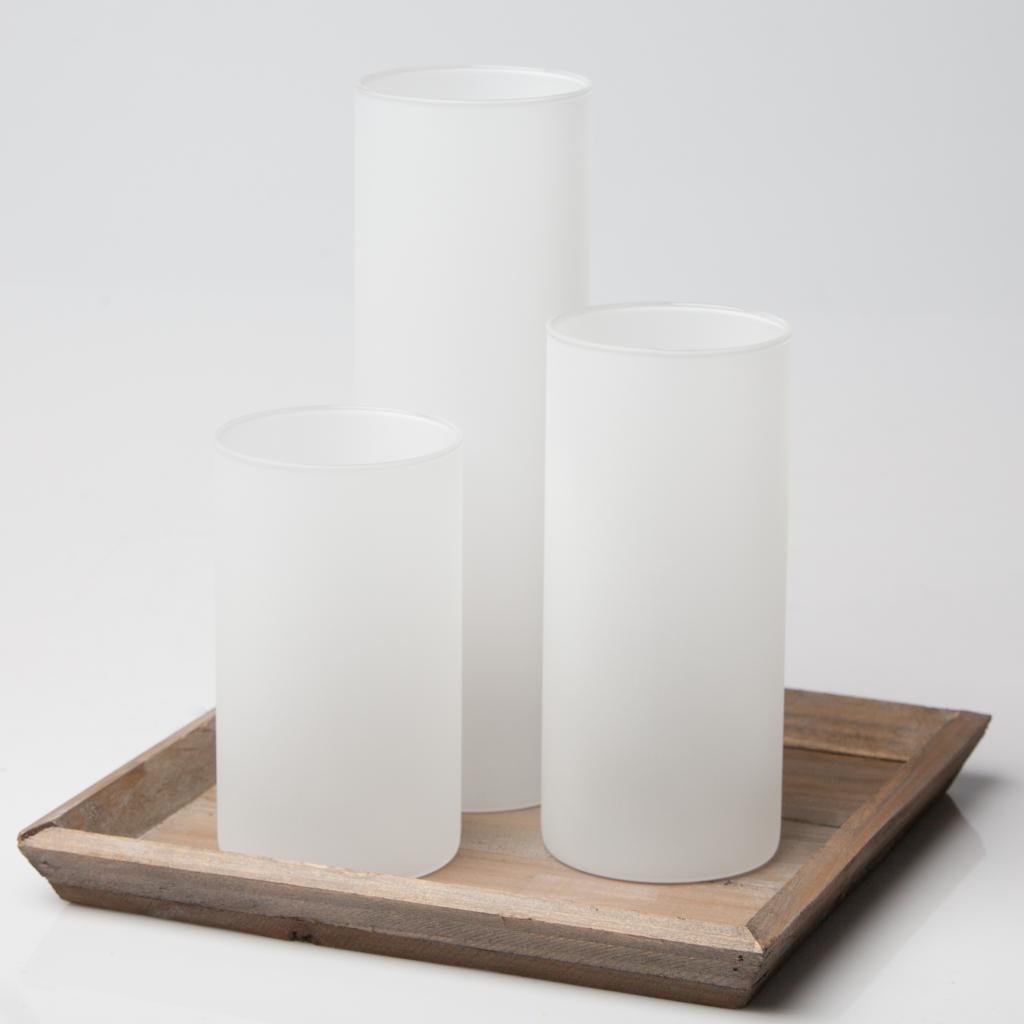 Eastland Frosted Cylinder Vases Set Of 36 Amazon Co Uk Kitchen