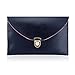 GEARONIC TM Fashion Designer Women Handbag Tote Bag PU Leather Shoulder Ladies Girls Purse Teens For Beach Travel Work Evening Day School Navy Blue
