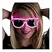 Neon Nightlife Pink Frame/Slightly Tinted Lens Light Up Glasses