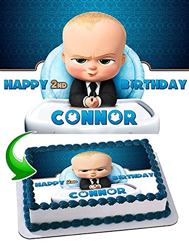 boss baby edible cake topper personalized birthday 12 size sheet