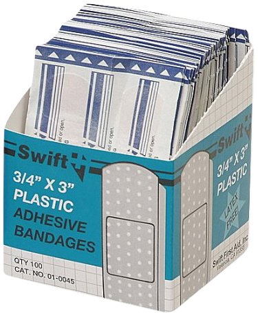 North by Honeywell 010045 Plastic Strips, 3/4-Inch x 3-Inch, 100 per box