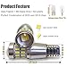 iBrightstar Newest 9-30V Extremely Bright Low Power 168 175 194 2825 W5W T10 Wedge LED Bulbs with Projector for Side Marker Light,Xenon White