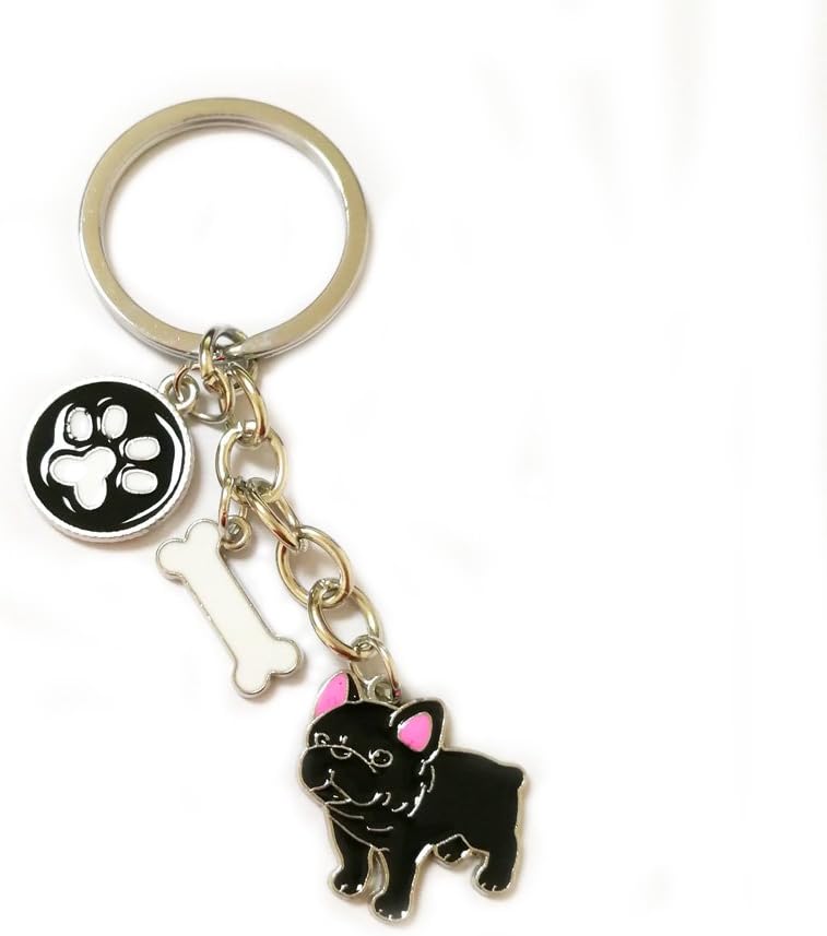 BbearT® Dog Tag Key-ring Keychain, Cute Small Puppy ID Tags Metal Keychain Keyfob