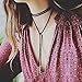 Punk Gothic Long Chain Necklaces Tassel Tattoo Choker Tube on the Ends (Black+silver)