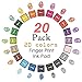 Craft Ink Pad Stamps Partner DIY Color,20 Color Rainbow Finger Ink Pad for Kid's Making Scrapbooking Card, Paper, Wood Fabric, Kid's Rubber Stamp, Beautiful Water-Soluble Colors, Pack of 20.