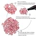 PARTY JOY Artificial Silk Hydrangea Flower Heads Fabric Floral DIY For Wedding Home Flower Wall Decor,Pack of 10 (Vintage Pink)