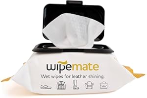 WIPEMATE Premium Leather Cleaner & Conditioner Wipes - Expert Leather Cleaning Wipes for Leather Apparel, Furniture, Bags, Automobile Interiors, Shoes & ALL Other Leather Accessories! – 30 Count