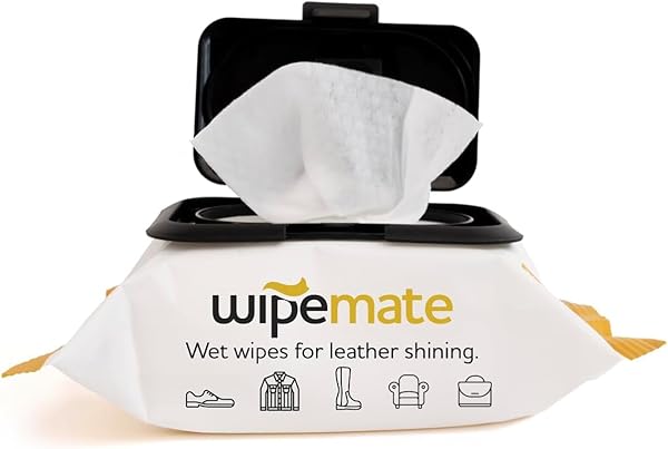 WIPEMATE SUEDE CLEANER WIPES, QUICK WIPES FOR HOME OR TRAVEL, REMOVES SALT & DIRT STAINS, GRIME & STAINS, CLEANING WIPES FOR SUEDE SHOES, BOOTS, BAGS, ETC. – 20 COUNT [TWO PACK]