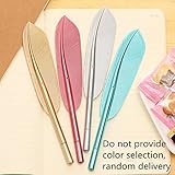 VESNIBA 4PCS New Cute Wing Feather Ballpoint Ink Pens Creative Stationery Student Gift