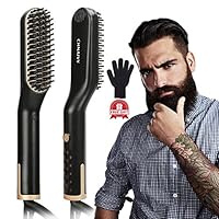 Chnaivy Beard Straightener for Men, Multifunctional Electric Hot Beard Straightening Comb and Hair Straightener Styling Brush for Men and Women, Great for Home or Travel