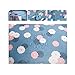 Nicedeal -Toiletry Bag Multifunction Cosmetic Bag Portable Makeup Pouch Waterproof Travel Hanging Organizer Bag for Women Girls, Blue Flowers Make-up Tools and Brushes for Beauty