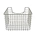 Spectrum Diversified Scoop Wire Storage Basket, Medium, Satin Nickel, 2-Pack