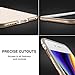 RANVOO iPhone 8 Premium Bumper Case, Compatible with iPhone 7, Flexible Protective Aluminum TPU Hybrid Bumper Frame [Support Wireless Charging] iPhone 8 Bumper & iPhone 7 Bumper, Gold [Armor]