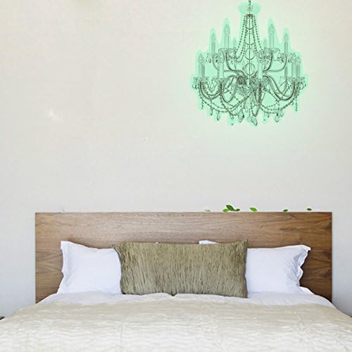 LADEY Luminous Luxury Crystal Chandelier Wall Stickers PVC Waterproof Wall Art Decal Sticker Decor For Bathroom Living Room