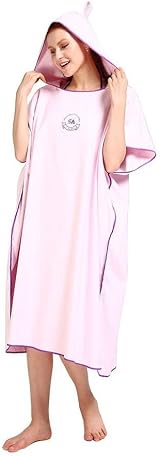 Hiturbo Changing Robe Towel Poncho with Hood One Size Mobile Beach view 3