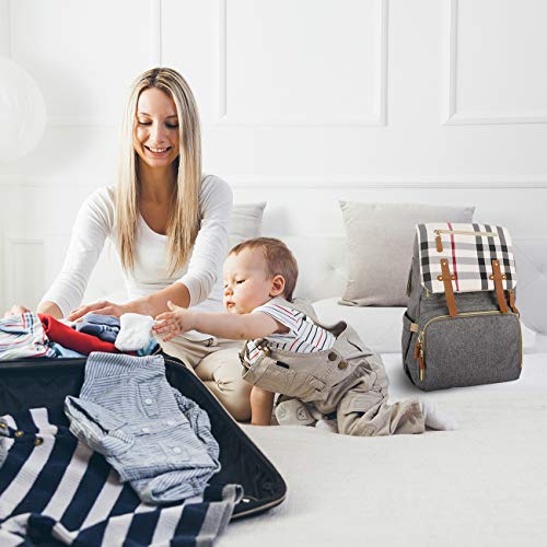ESPIDOO Baby Diaper Bag Backpack, Large Waterproof Nappy Changing Bag for Travel