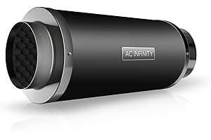 AC Infinity Inline Duct Fan Silencer, 6" Noise Reduction Muffler Blower Silencer for Indoor Hydroponics Grow Tent Ventilation Systems