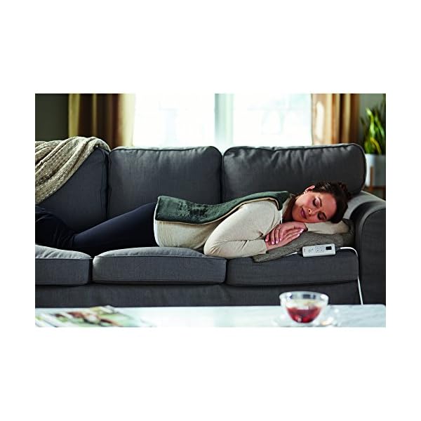 Sunbeam Heating Pad for Fast Pain Relief XL King XpressHeat, 6 Heat Settings with AutoShutoff