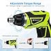 Powerextra Cordless Rechargeable Screwdriver 3.6-Volt 1500mAh Li-ion MAX Torque 6N.m Screw Power Gun with 6+1 Torque,30pcs Driver Bits,USB Charging Cable,Wine Opener