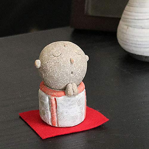 Shigaraki Ware Jizo Me-0008 Me-0008 Guardian God Jizo-san Ojizo Ojizo-san Shigaraki Pottery Pottery Jizo Bodhisattva Handmade Figurine Interior Decoration