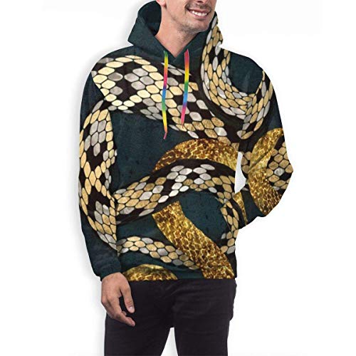 51m3i0wKl8L Sudadera con Capucha para Hombre Sudadera con Capucha de Serpiente Dorada Sudadera con Capucha Informal para Hombre… Sudadera con Capucha para Hombre Sudadera con Capucha de Serpiente Dorada Sudadera con Capucha Informal para Hombre… - Imagen 4
