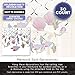 Mermaid Hanging Decorations - 30-Count Ceiling Streamers for Ocean Fantasy Birthday Party - Mermaid Party Supplies for Kids, Swirl Decor in 3 Assorted Colors, Pink, Blue, Purple, 30-37 Inches in Length