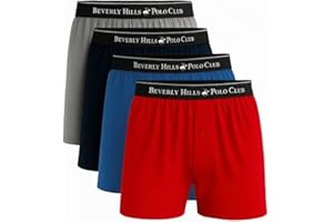 Beverly Hills Polo Club Men's 4 Pack Knit Boxer Short