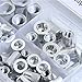 Boeray M3 M4 M5 M6 M8 Aluminum Alloy Rivnut Flat Head Threaded Rivet Nut Insert Nutsert Cap Rivet Assortment kit 100pcs