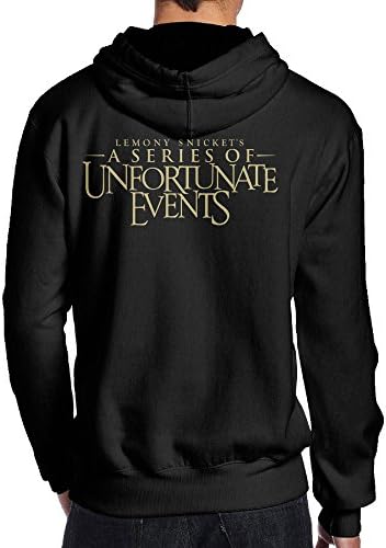 SAMMOI A Series Of Unfortunate Events Men's Long Sleeve Hoodie Black