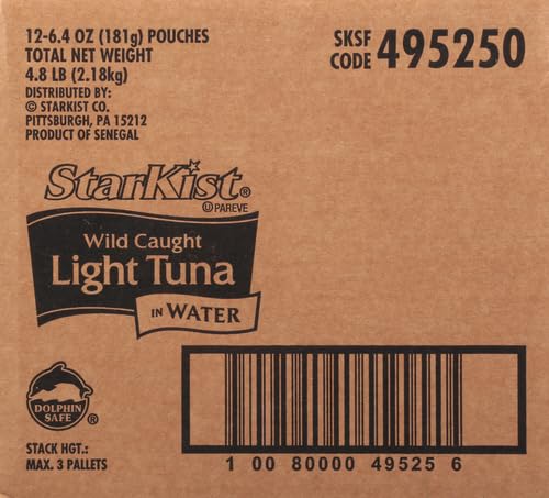 STARKIST CHUNK LIGHT TUNA IN WATER, 6.4 OZ