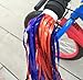 UPSTORE 1Pair Long 19cm/7.5inch Kids Children Scooter Bike Tassel Ribbon Handlebar Streamers Pom-pom Pair Bicycle Grips Sparkle Hand Grip East Attachment Baby Carrier Decoration Accessoriesthumb 2