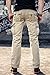 100% Cotton Mens Classic Cargo Trousers Wild Cargo Work Pants Khaki Cargo Pants Size 32